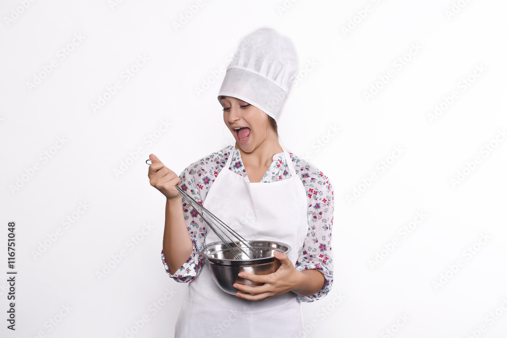 Young woman cooking