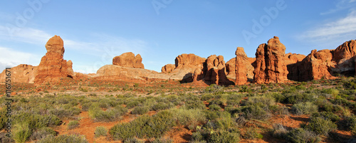 Arches National Park. Rock towers and sandstone formations © pettys