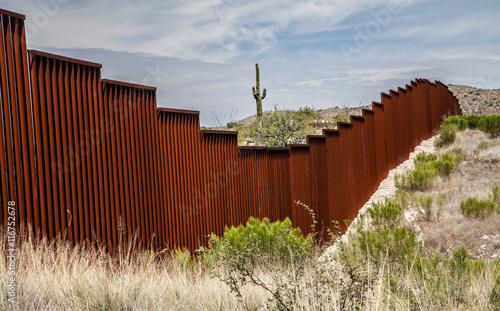 US-Mexican border in Arizona, USA