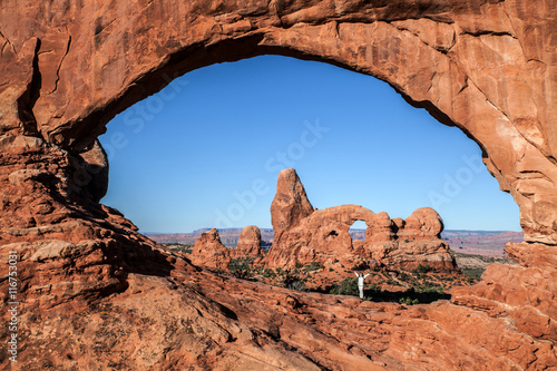 Window in a wall in Arches National Park, Utah, USA