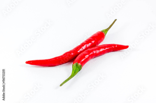 red chili pepper isolated on a white background