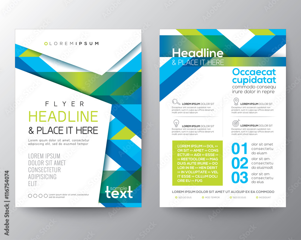 Abstract blue and green background for Poster Brochure Flyer design ...