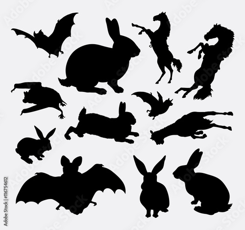 Animal silhouette. Good use for symbol, logo, web icon, mascot, sticker design, or any design you want. Easy to use.