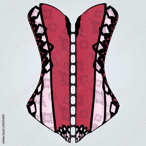 Corset, vector corset, burlesque, abstract corset