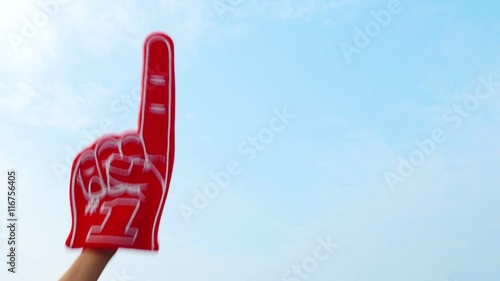 Tailgate: Hand Comes Up With Number One Foam Finger