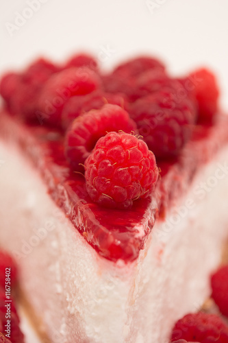 Sweet raspberry cheesecake