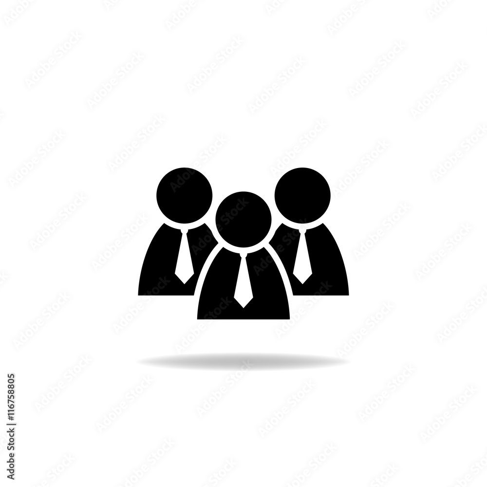 People icon on white background. Vector illustration. People icon on white background. Vector illustration.