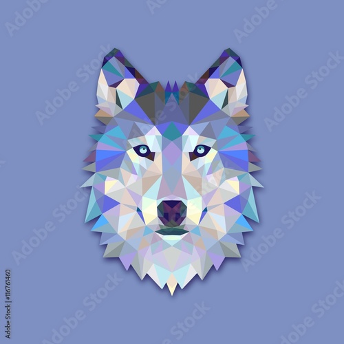 Triangle wolf design 