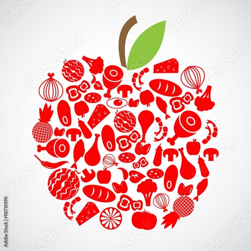 Organic food symbols  