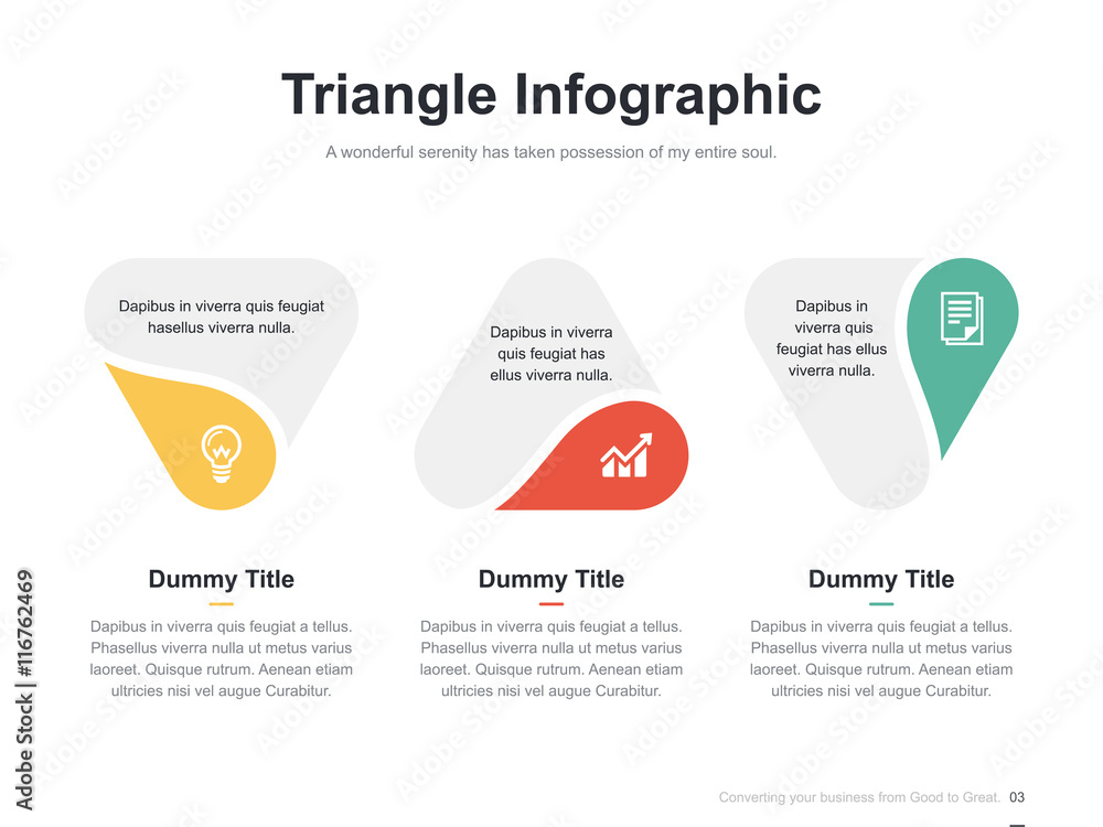 Fototapeta premium Flat business presentation vector slide template with diagram chart