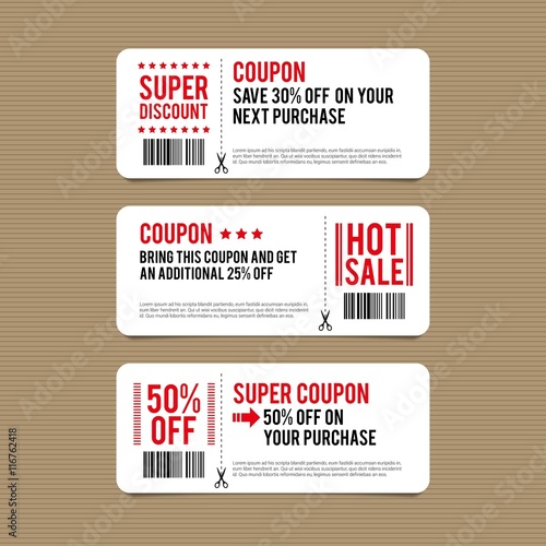 Discount coupon templates