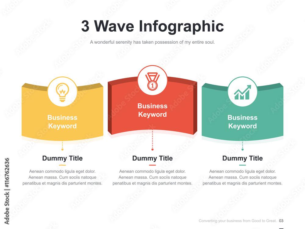 Flat business presentation vector slide template with diagram chart Flat business presentation vector slide template with diagram chart