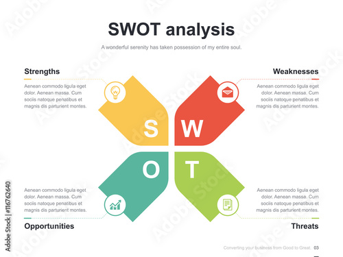 Flat business presentation vector slide template with diagram chart