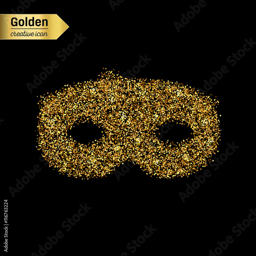 Gold glitter vector icon