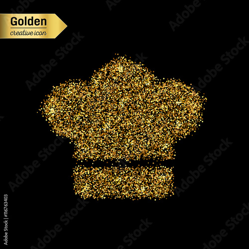 Gold glitter vector icon