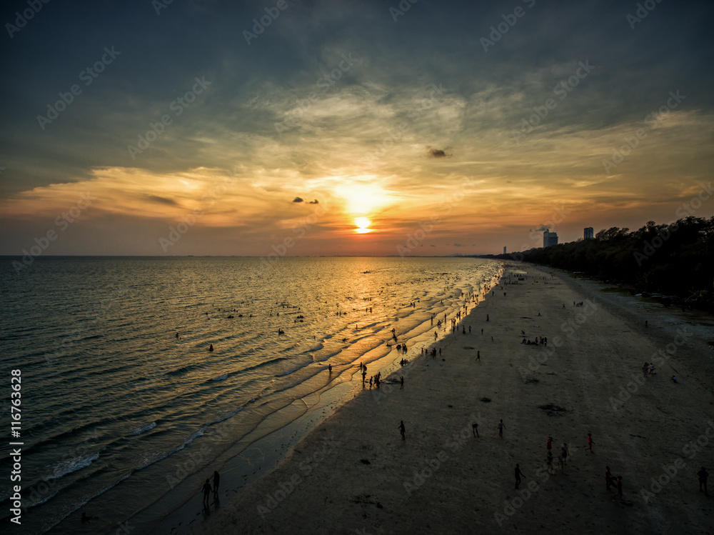 Fototapeta premium Aerial view of the Beach in Thailand