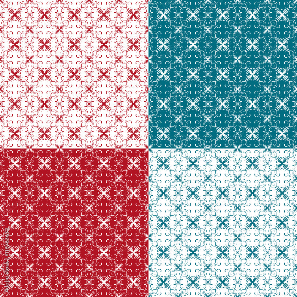 Set of ornamental semless pattern Set of ornamental semless pattern