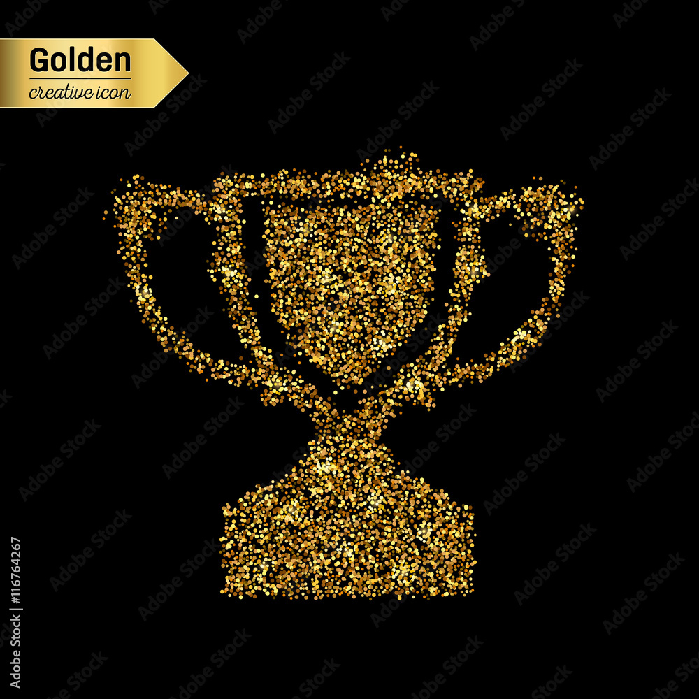 Gold glitter vector icon Stock Vector | Adobe Stock