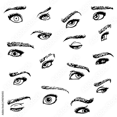 emotional eyes and brows set