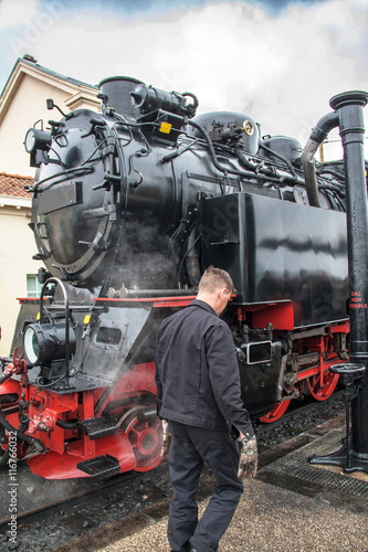 Locomotive    vapeur  monument historique  Baie de Somme  Picardie  France 
