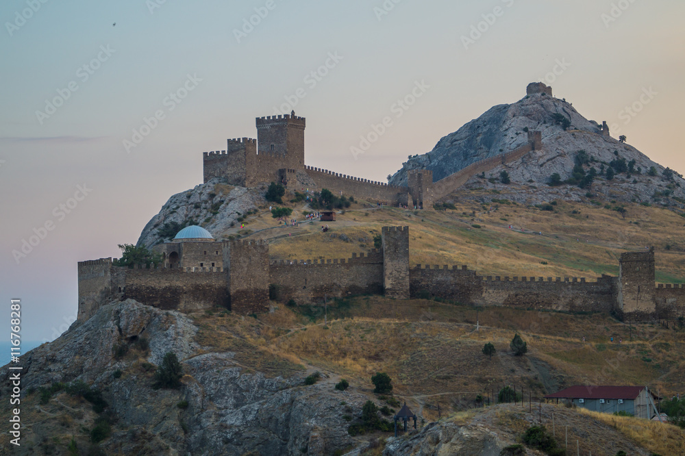 Genoese fortress on a mountain top