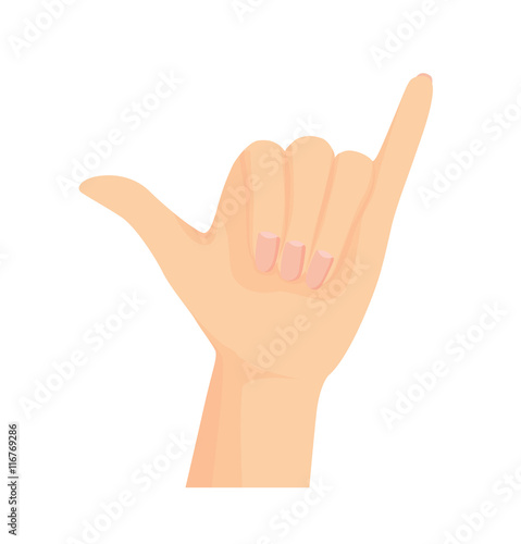 Vector of Open hands isolated on white background