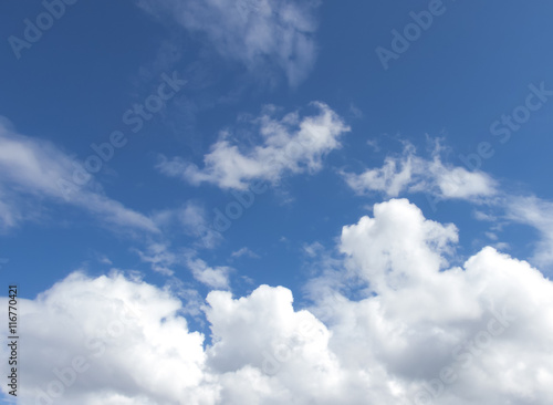 White clouds in a dark blue sky in Europe © 15Studio