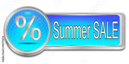 Summer Sale Button - 3D illustration