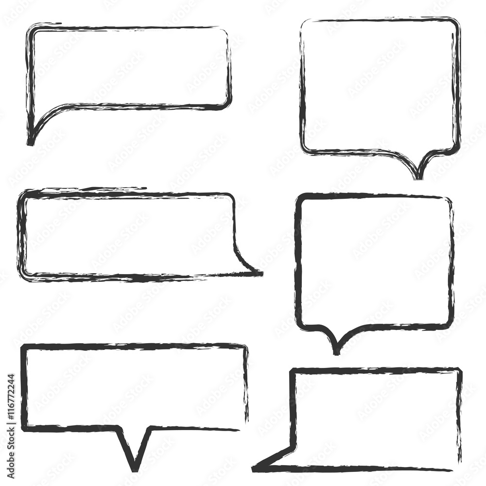 Set of Hand Draw Speech Bubbles Set of Hand Draw Speech Bubbles
