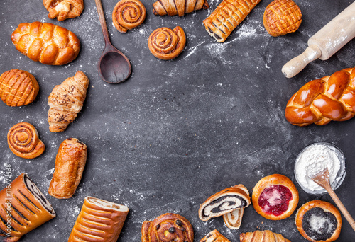 Photo Delicious and sweet seasonal pastry background