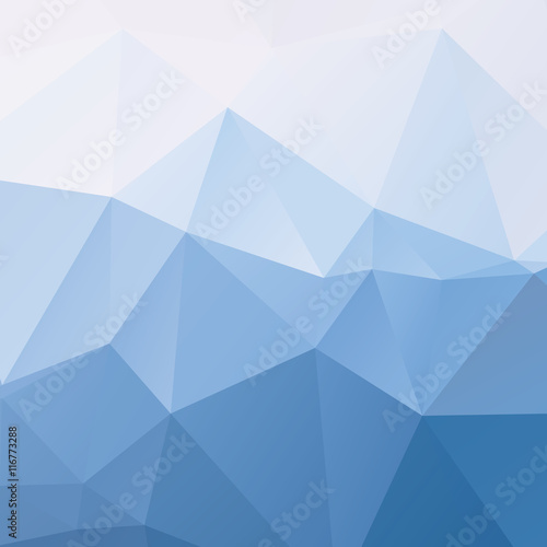 Stylish sky blue vector polygonal background with triangles