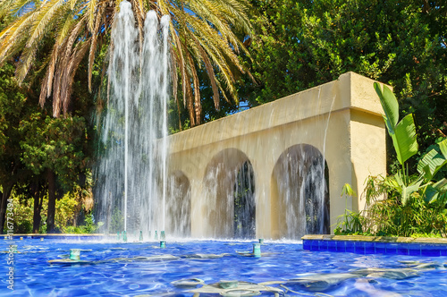 Fountain at the circle in Orange, California. photo