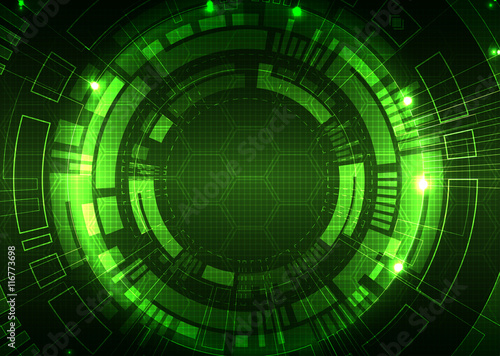 Abstract green digital communication technology background.