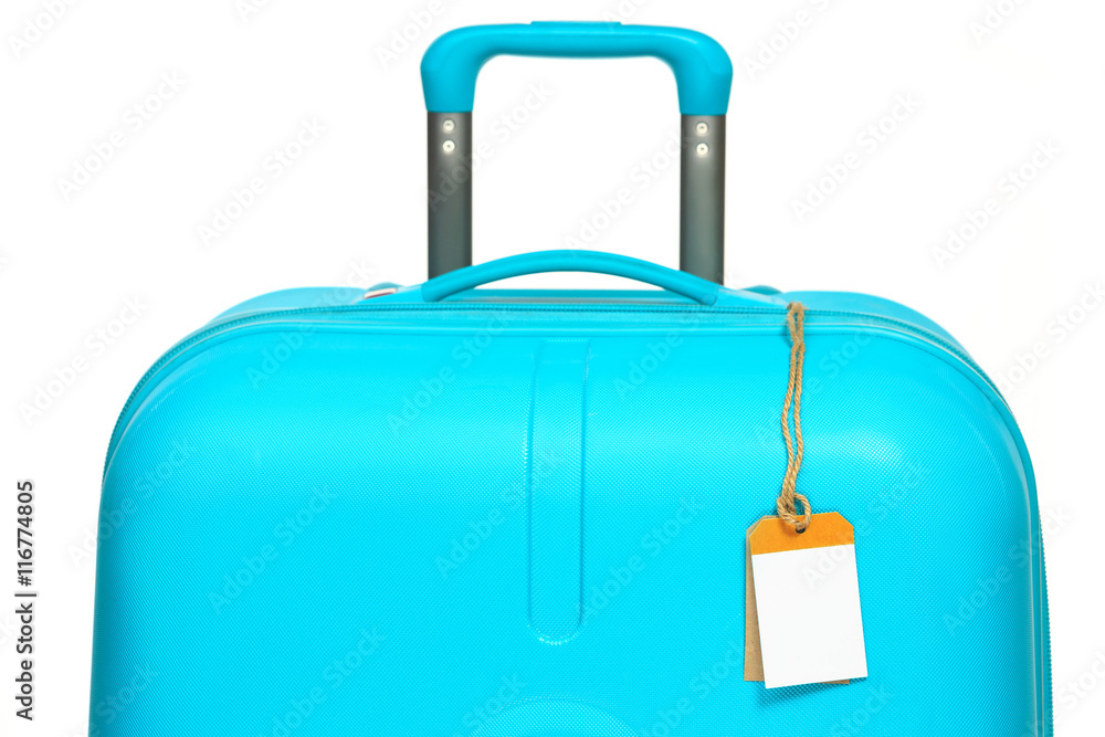 The modern large suitcase on white background The modern large suitcase on white background