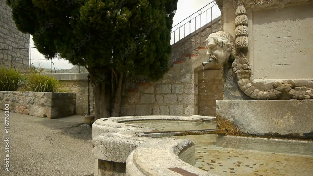 Historic fountain at little village in Pre Alpes in South France Historic fountain at little village in Pre Alpes in South France