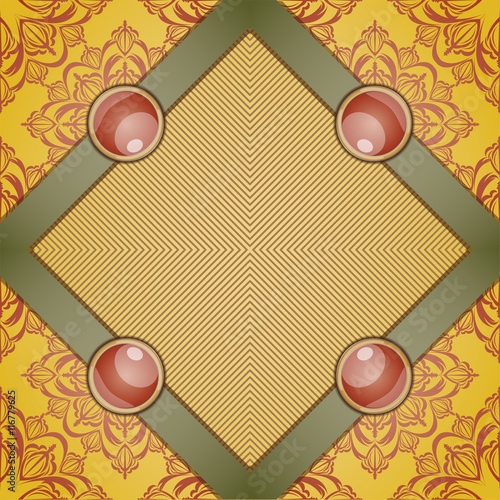Retro background with ornament.