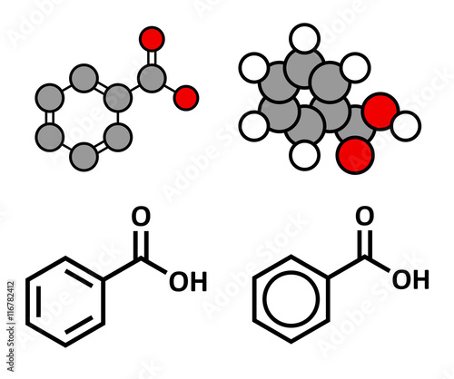Benzoic acid molecule. 