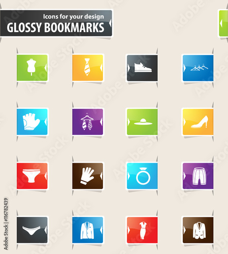 Clothing Store Bookmark Icons