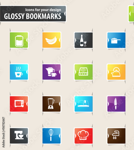 Food and Kitchen Bookmark Icons