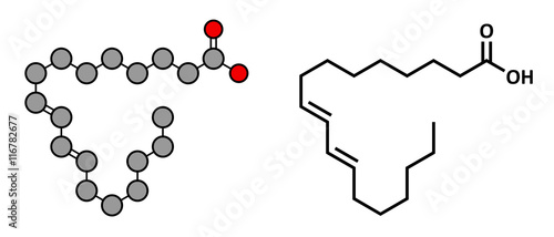 Rumenic acid (bovinic acid, conjugated linoleic acid, CLA) fatty acid.