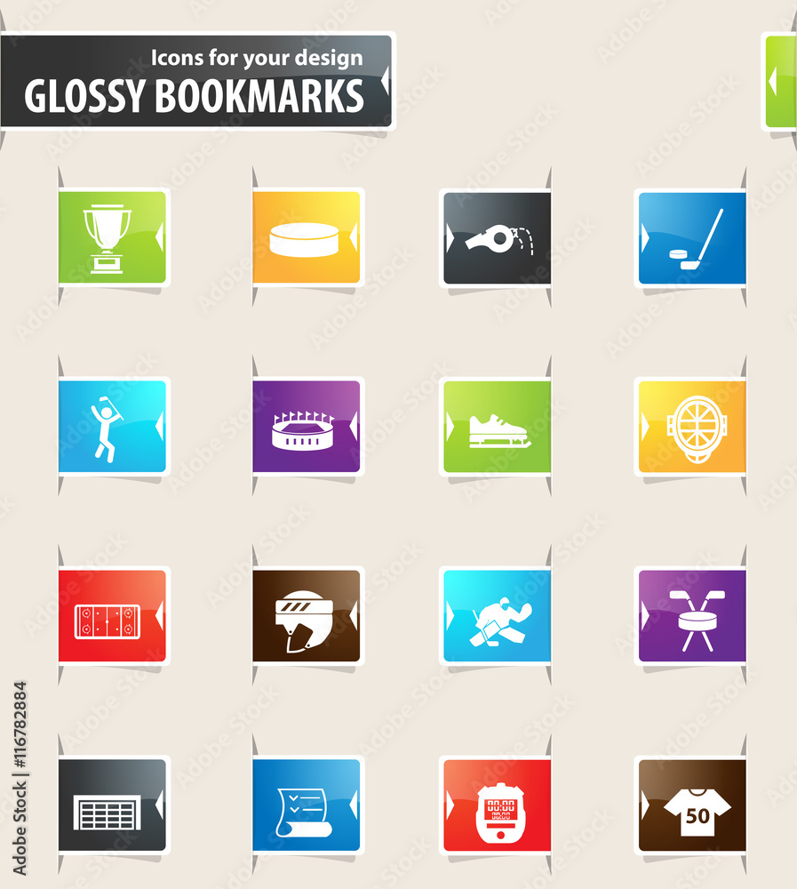 Hockey Bookmark Icons