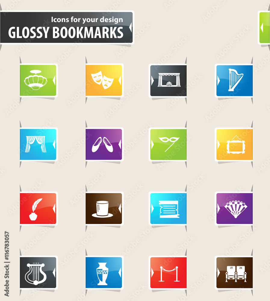 Theater Bookmark Icons Theater Bookmark Icons
