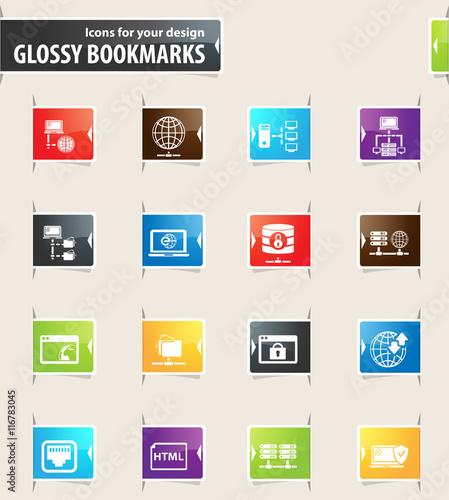 Internet, Server and Network Bookmark Icons