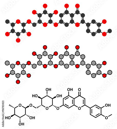 Diosmin venous disease and hemorrhoids drug molecule.