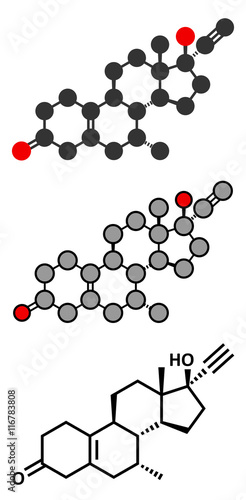 Tibolone endometriosis drug molecule.