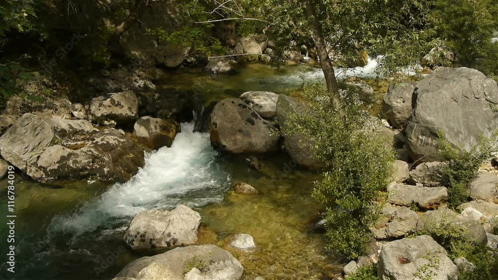 Wild river at Cote D'Azur, South France Wild river at Cote D'Azur, South France
