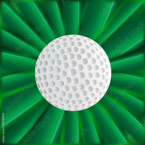 Golf Ball Over Green