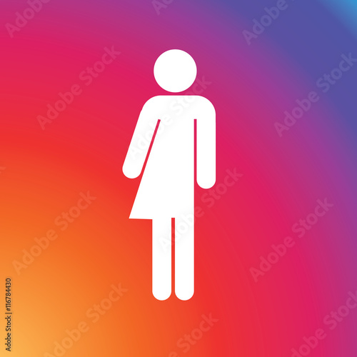 Rainbow gender neutral symbol. EPS 10 vector.