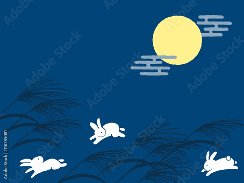 japanese traditional full moon night
