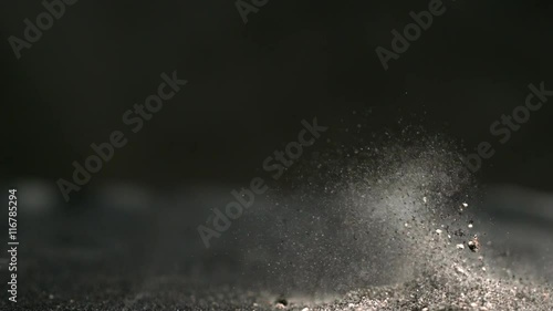 Blowing dust in the air